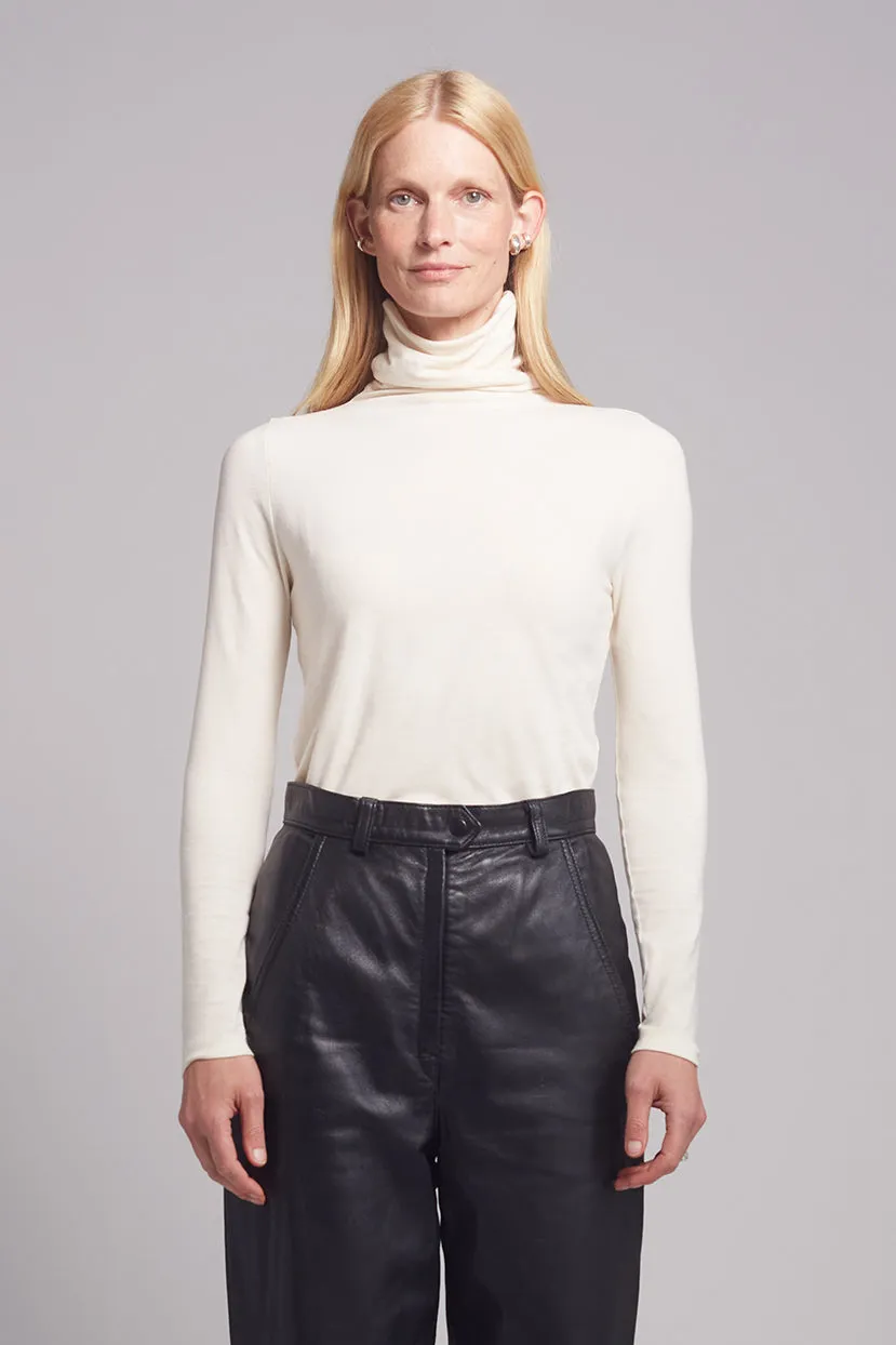 ANA T-NECK KNIT | IVORY sold by ELEVEN SIX