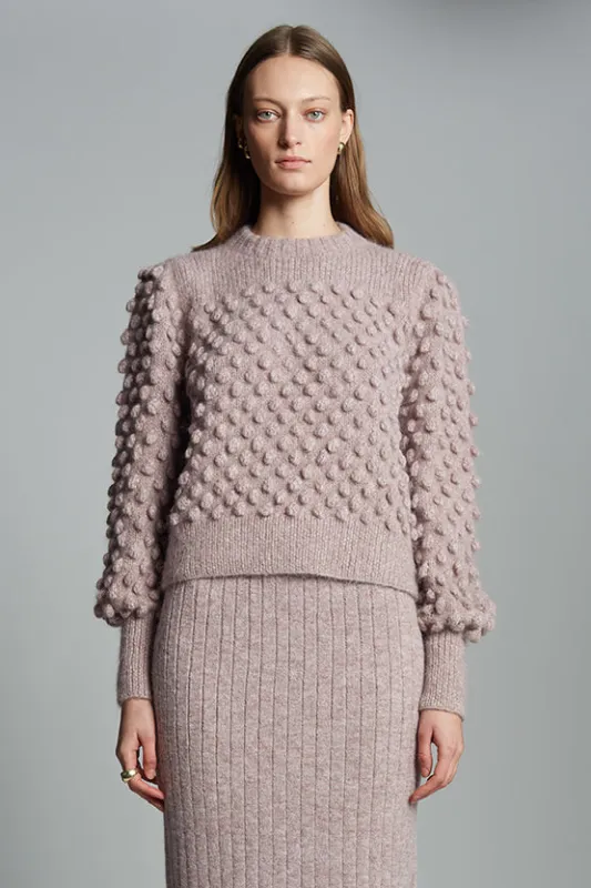 CAMILA SWEATER | PINK MELANGE sold by ELEVEN SIX