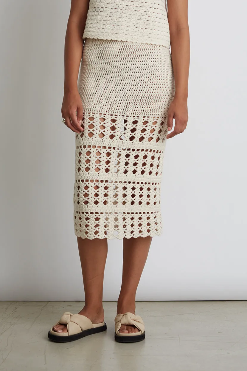 EMERY CROCHET SKIRT | ARCHIVE | TWO LEFT: XS/S + M/L sold by ELEVEN SIX
