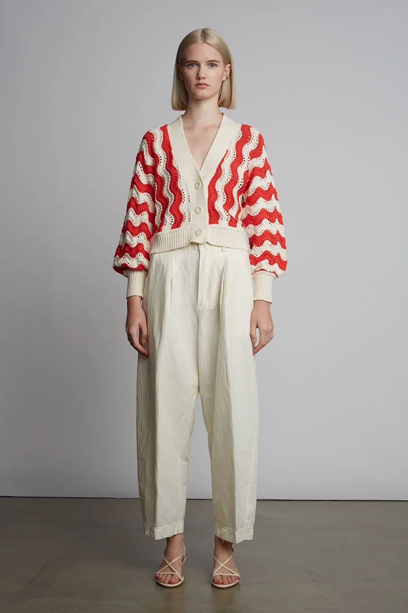 LUNA CARDI | IVORY + ROSSO sold by ELEVEN SIX product image thumbnail 4