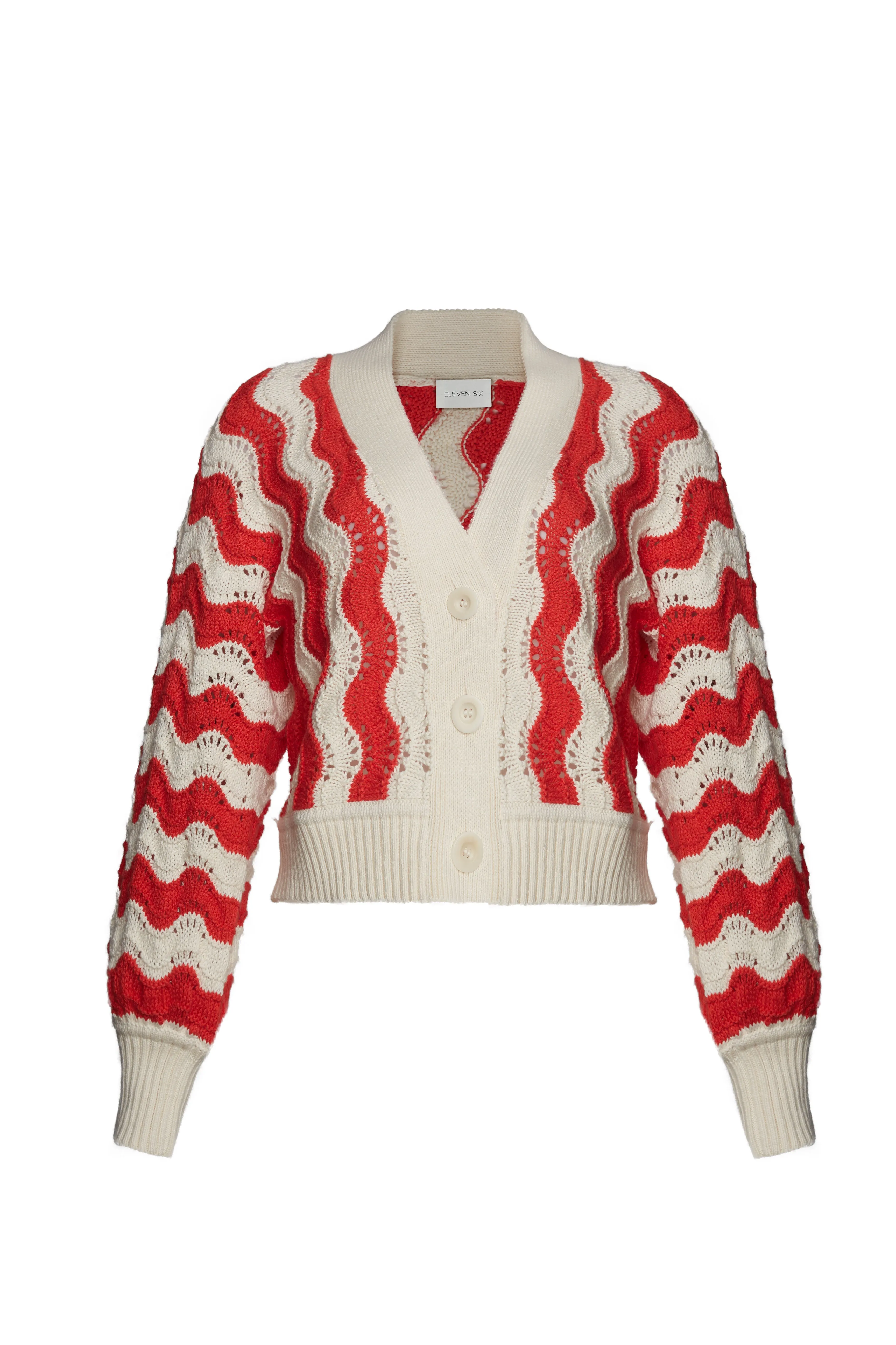 LUNA CARDI | IVORY + ROSSO sold by ELEVEN SIX product image thumbnail 5