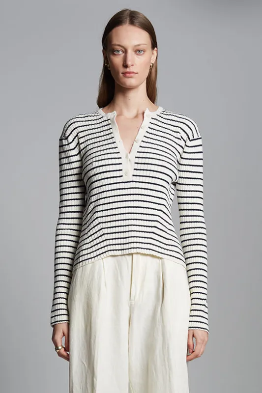 LILIA HENLEY SWEATER sold by ELEVEN SIX