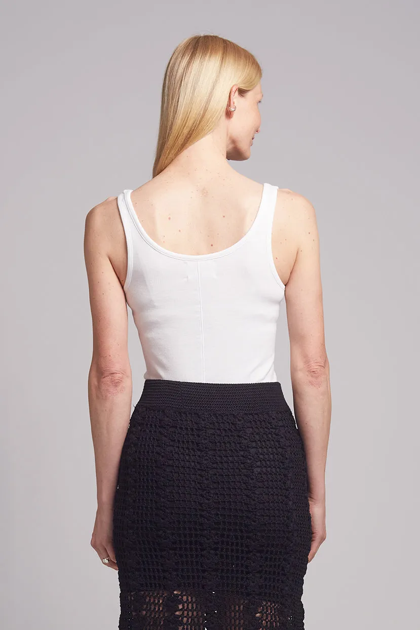 MIA RIB TANK | WHITE sold by ELEVEN SIX product image thumbnail 3