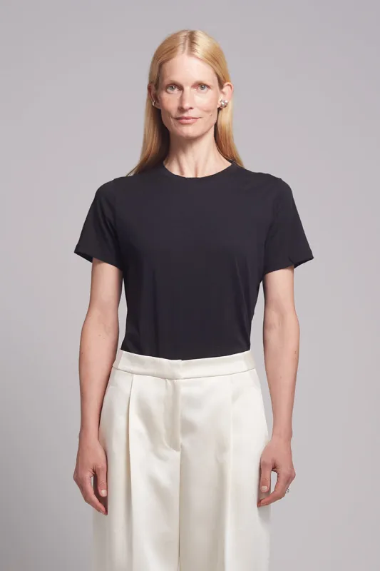 LARA CREW T-SHIRT | BLACK sold by ELEVEN SIX