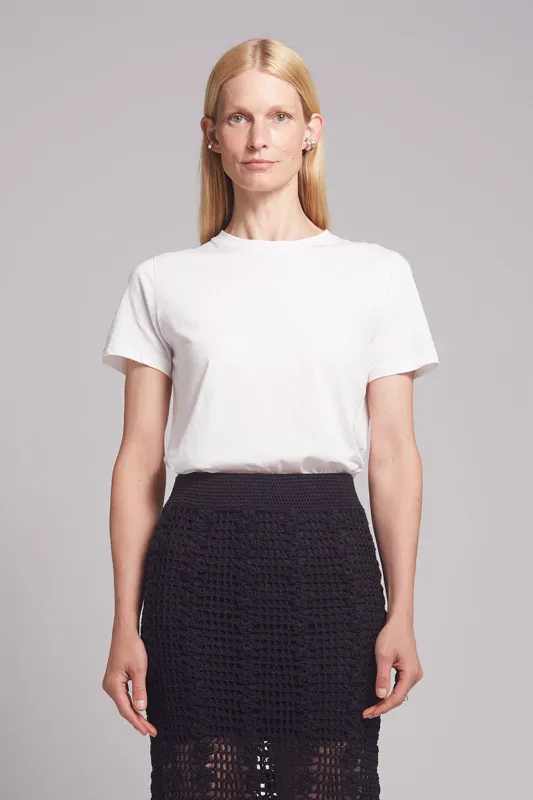 LARA CREW T-SHIRT | WHITE sold by ELEVEN SIX