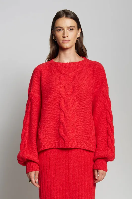 VAIDA SWEATER | SCARLET | LAST ONE! sold by ELEVEN SIX