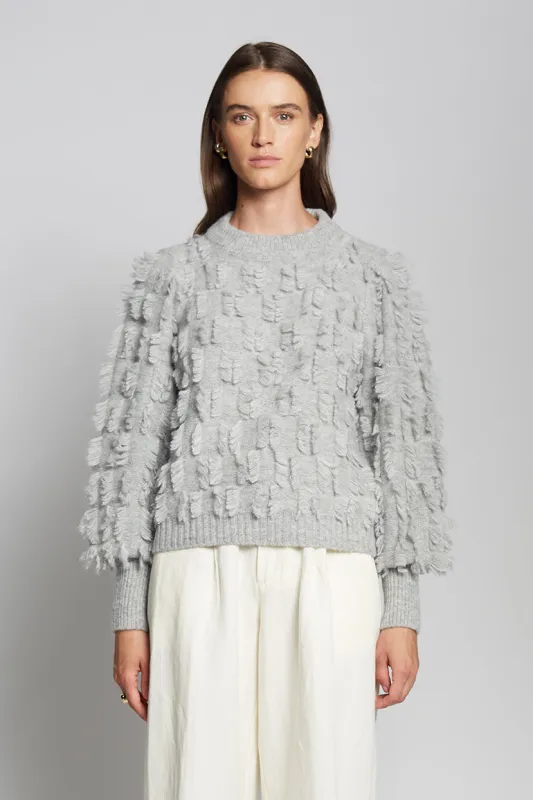HALLY SWEATER | PALE GREY MELANGE made by ELEVEN SIX