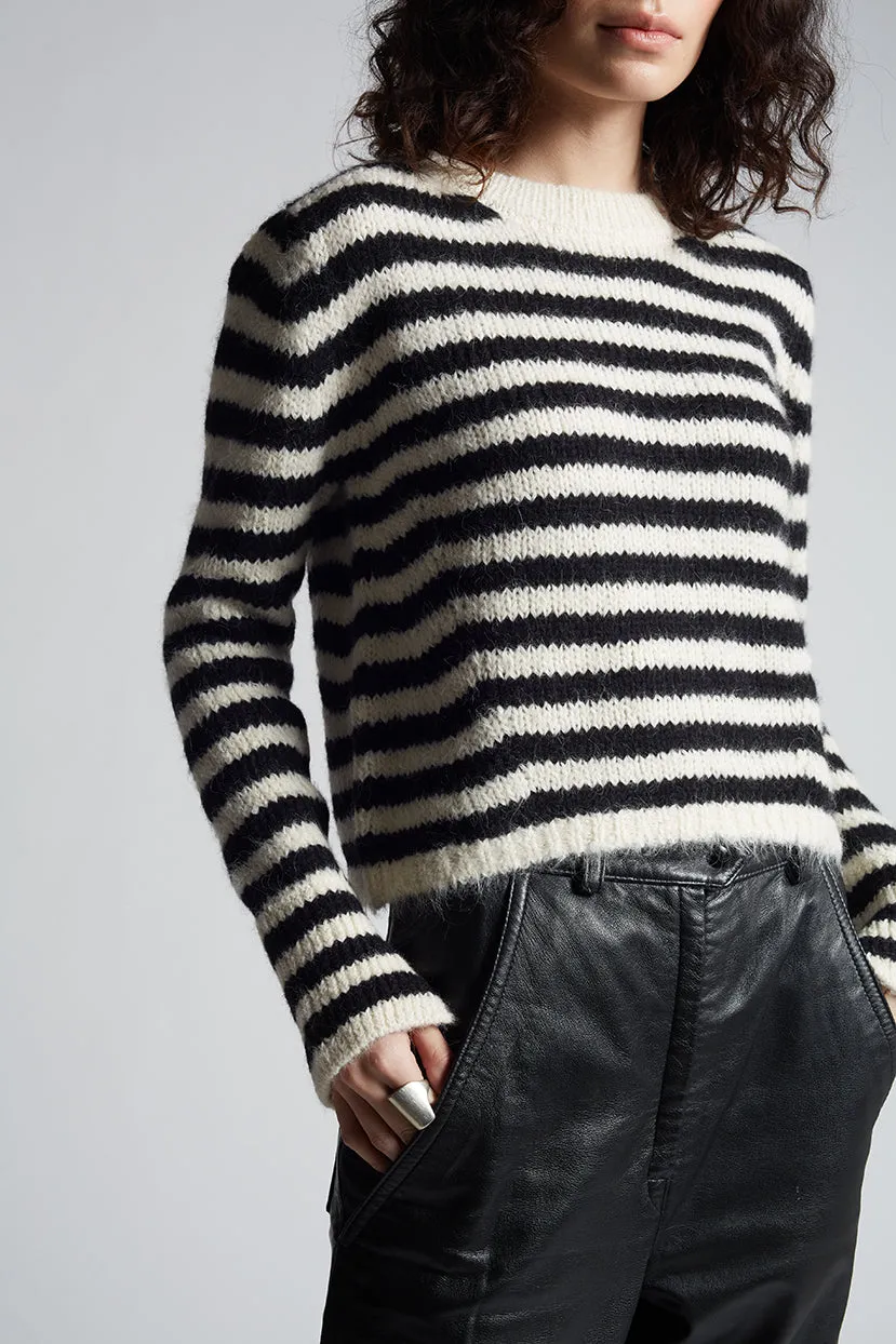 AVA STRIPE SWEATER | IVORY + BLACK sold by ELEVEN SIX product image thumbnail 3