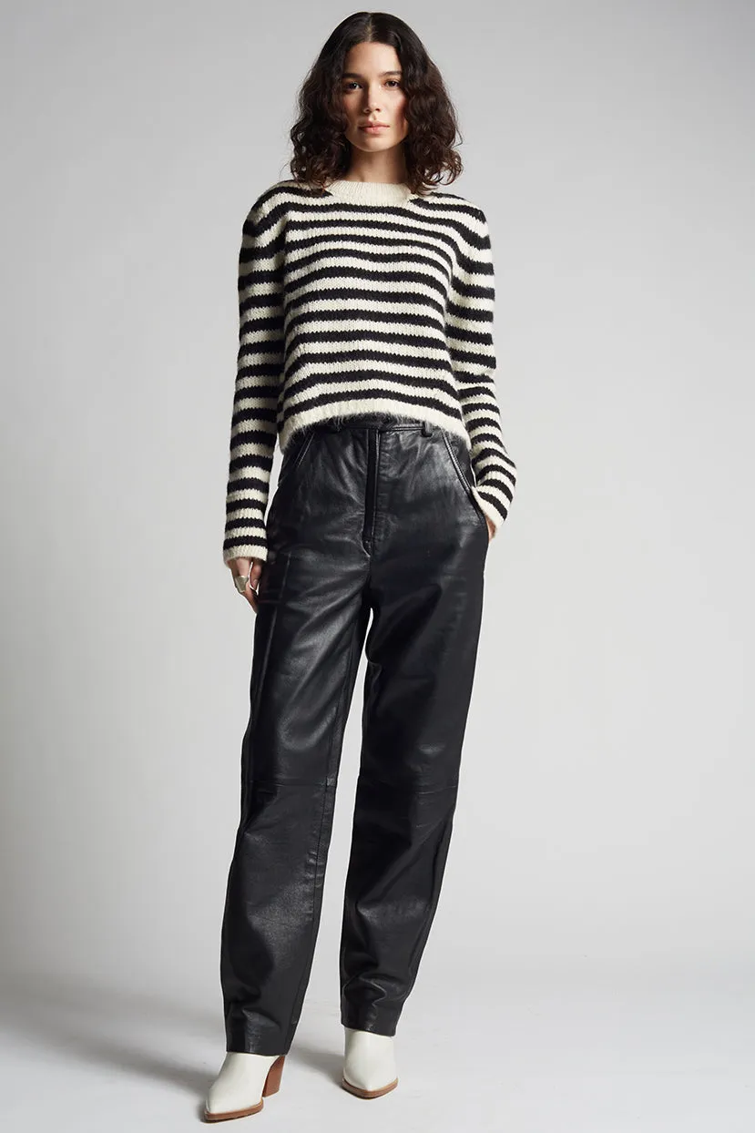 AVA STRIPE SWEATER | IVORY + BLACK sold by ELEVEN SIX product image thumbnail 4