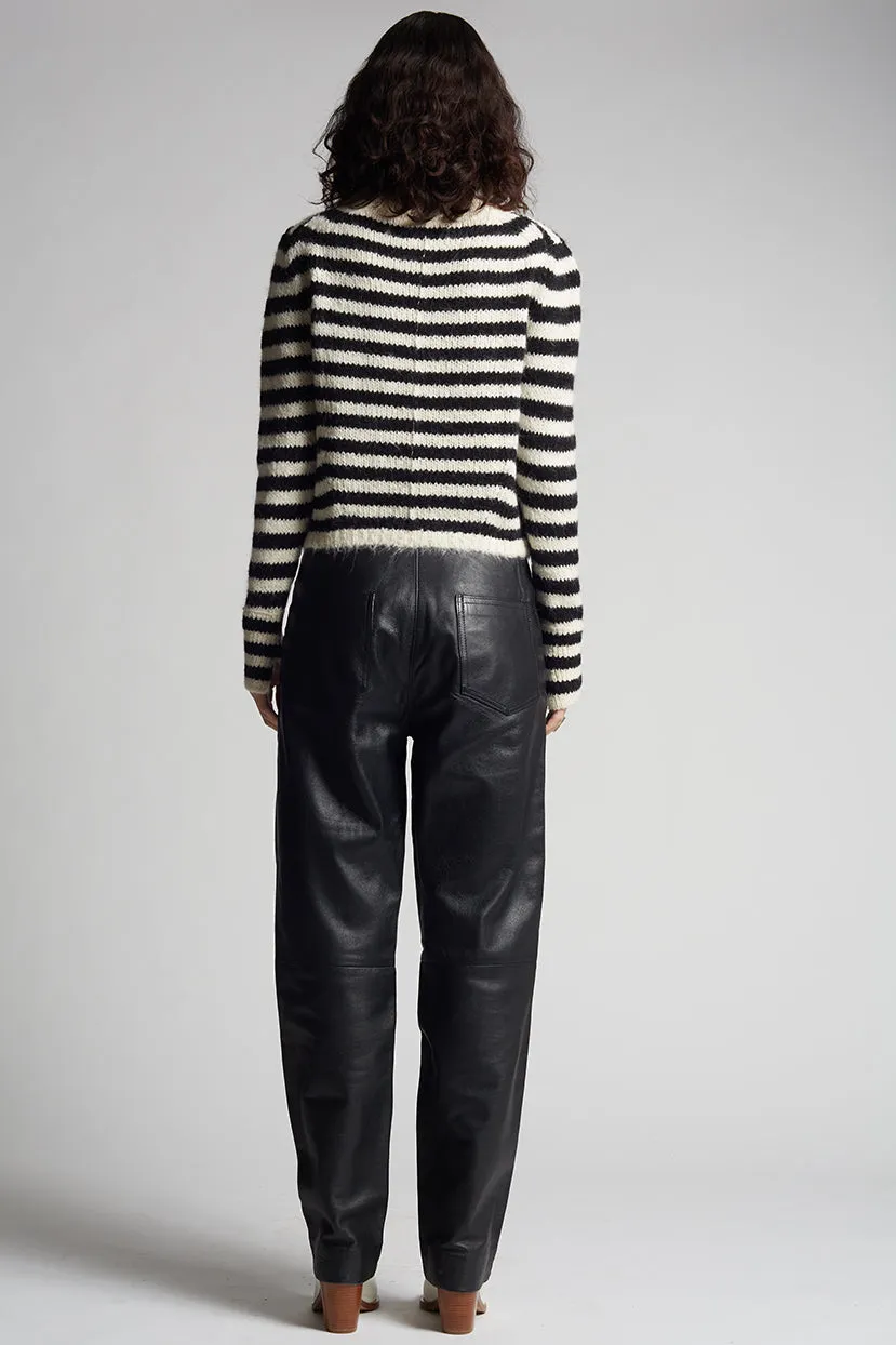 AVA STRIPE SWEATER | IVORY + BLACK sold by ELEVEN SIX product image thumbnail 5