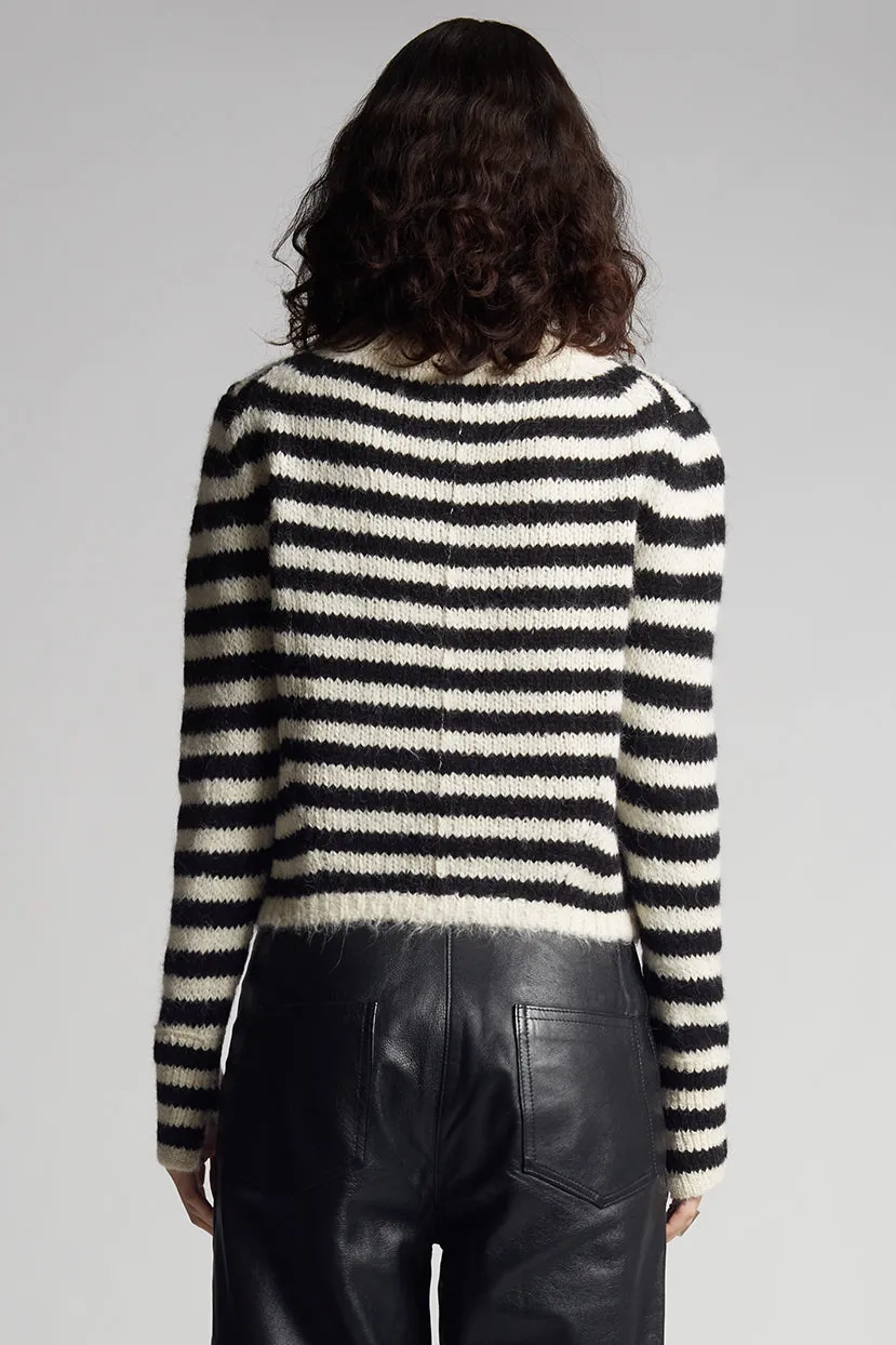 AVA STRIPE SWEATER | IVORY + BLACK sold by ELEVEN SIX product image thumbnail 2