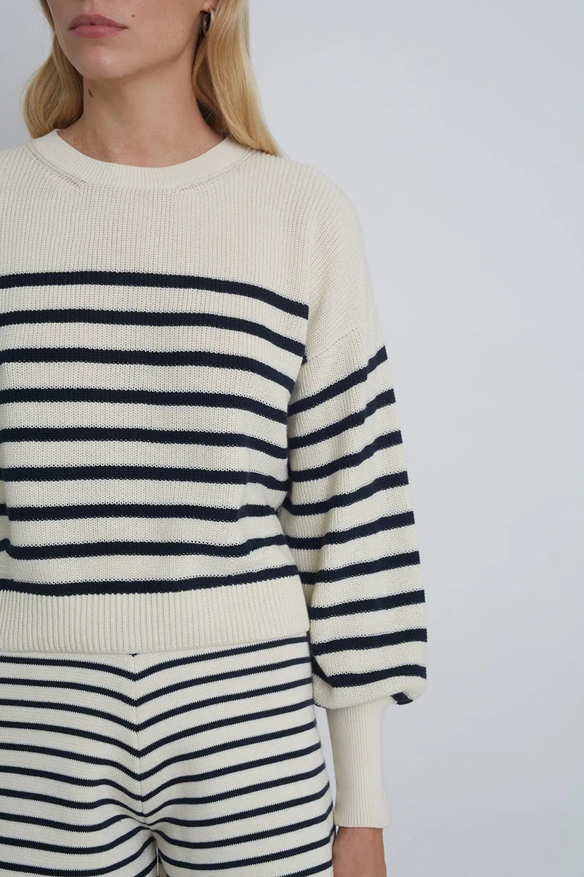 LAYLA STRIPE SWEATER | IVORY + NAVY sold by ELEVEN SIX product image thumbnail 4