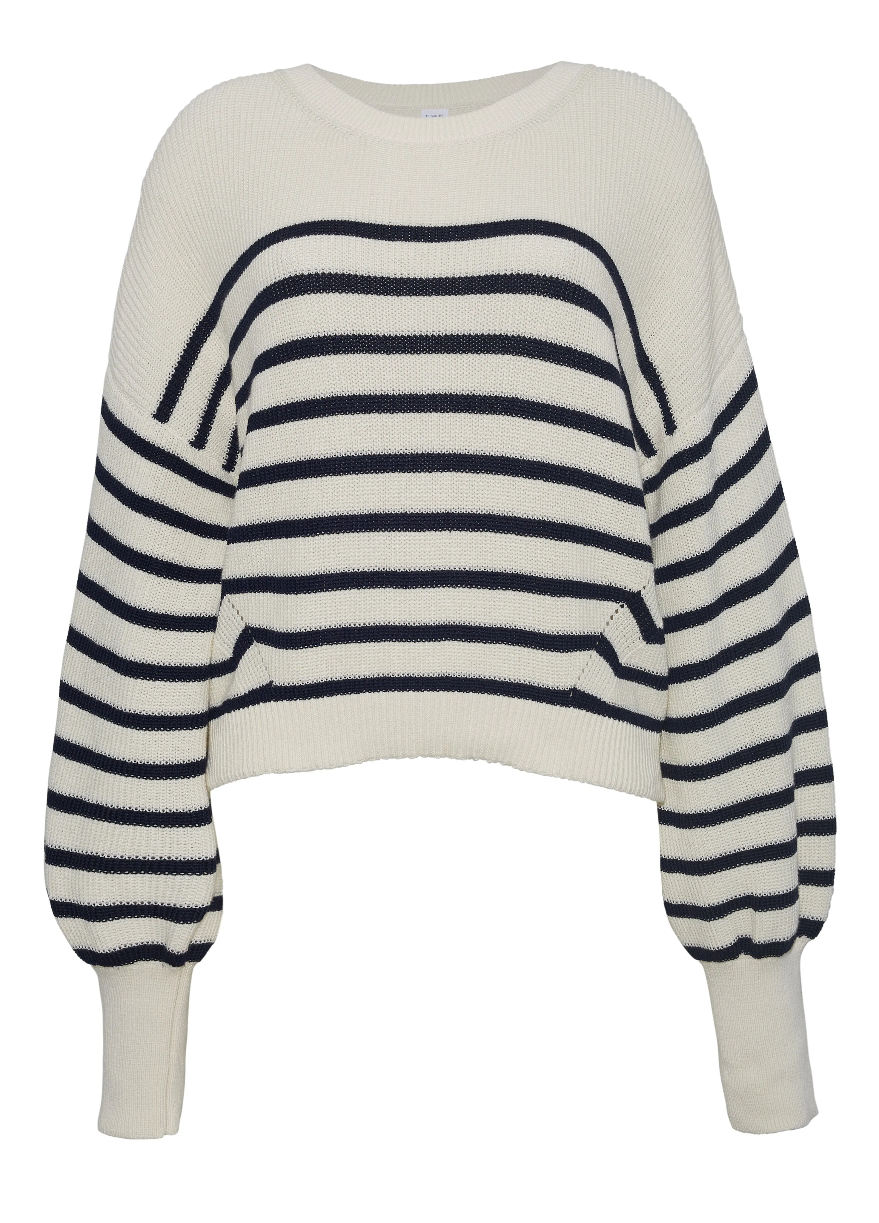 LAYLA STRIPE SWEATER | IVORY + NAVY sold by ELEVEN SIX product image thumbnail 5