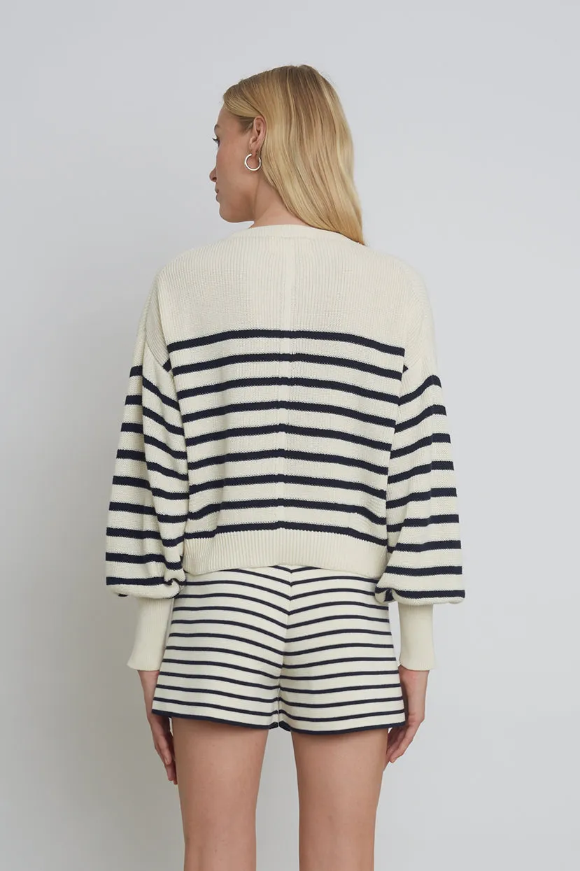 LAYLA STRIPE SWEATER | IVORY + NAVY sold by ELEVEN SIX product image thumbnail 2