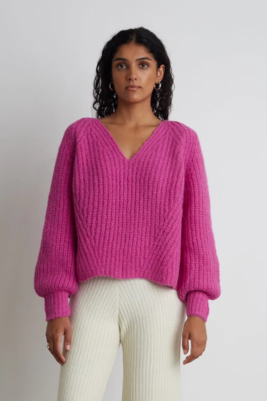 TESS SWEATER | FUCHSIA sold by ELEVEN SIX