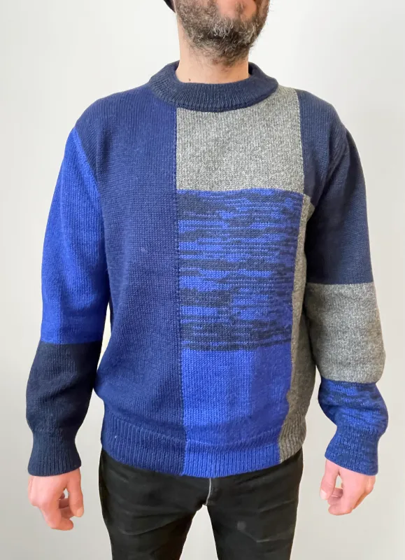 MEN'S COLOR-BLOCK SWEATER sold by ELEVEN SIX
