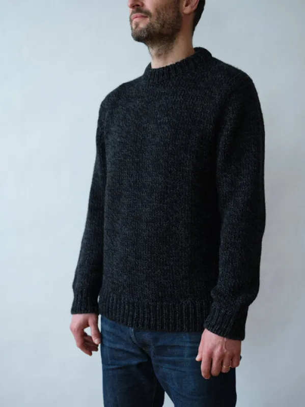 NICK SWEATER |  GRAPHITE TWEED sold by ELEVEN SIX