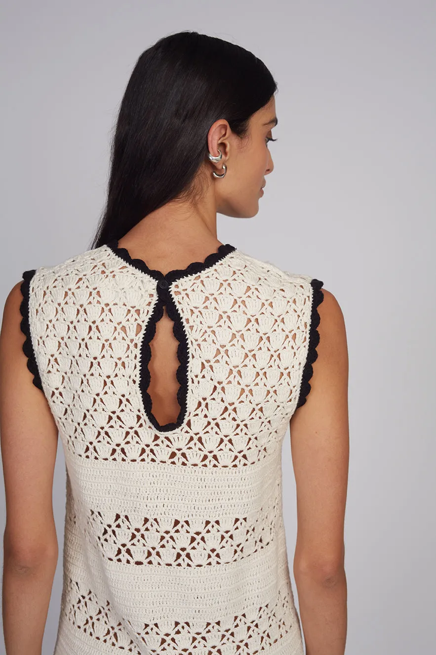 BELLA MINI DRESS | IVORY/BLACK COMBO sold by ELEVEN SIX product image thumbnail 5