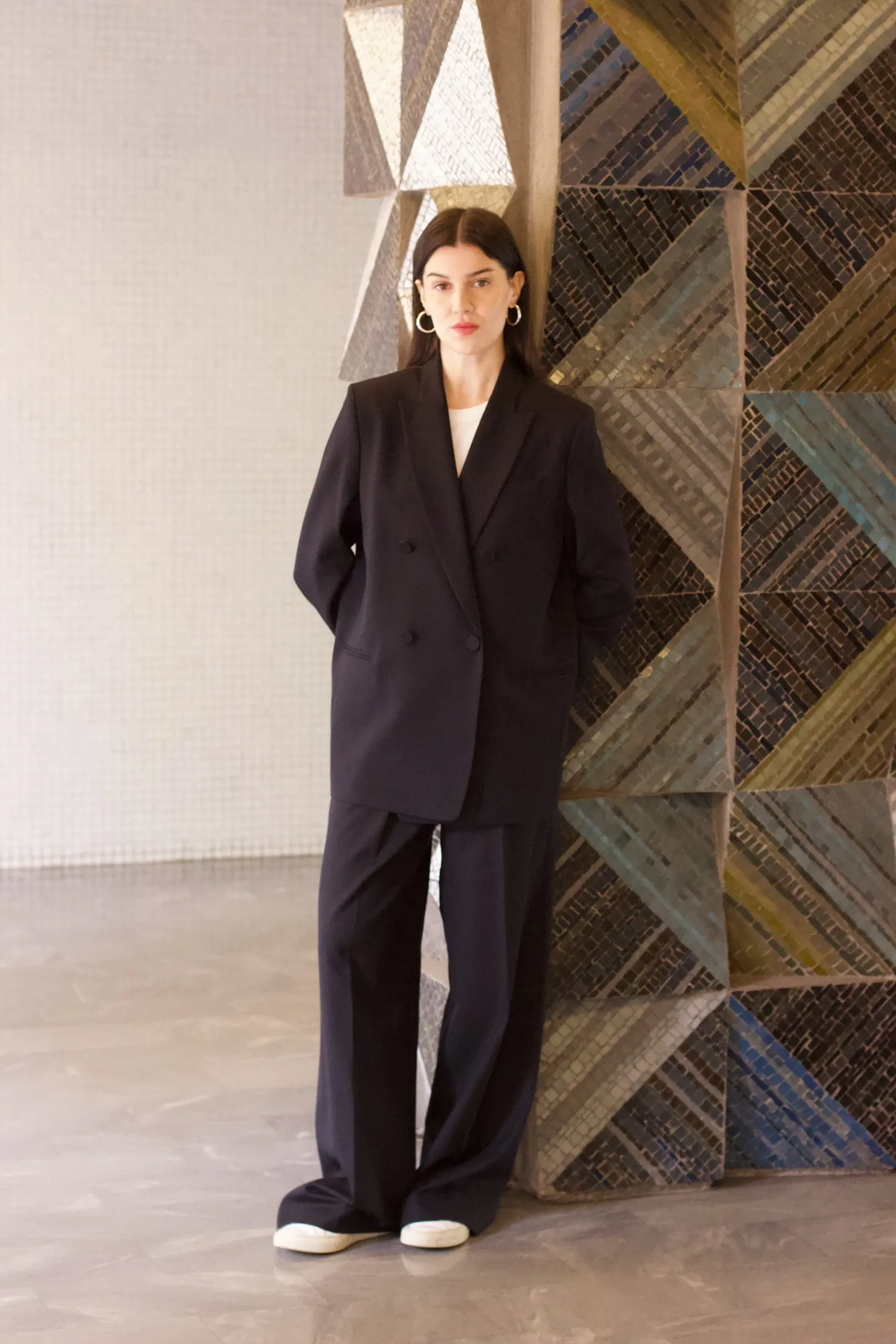 Veste de Tailleur Christy Twill de Laine Noir sold by Facettes Studio product image thumbnail 4