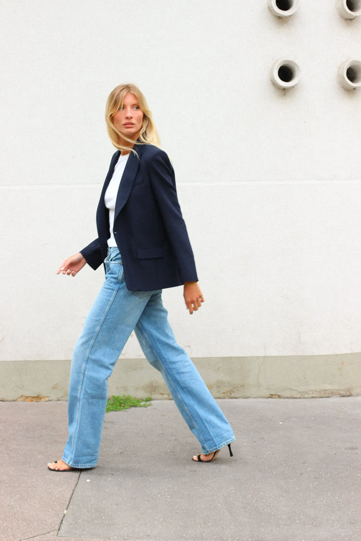 Veste Blazer Lauren Gabardine Laine Bleu Nuit sold by Facettes Studio product image thumbnail 2