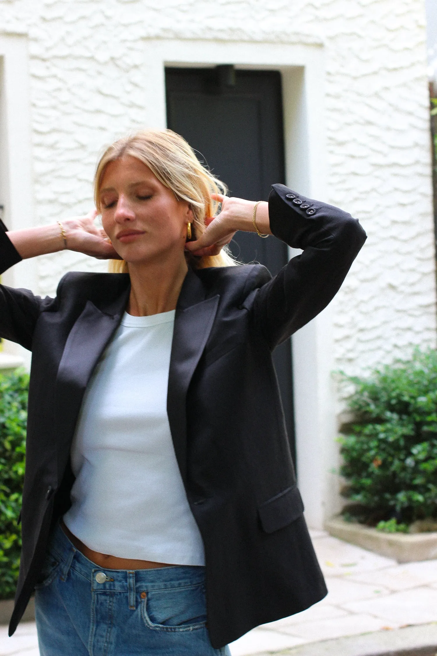 Veste Lauren Smoking Lin Noir - Seconde Vie sold by Facettes Studio product image thumbnail 3