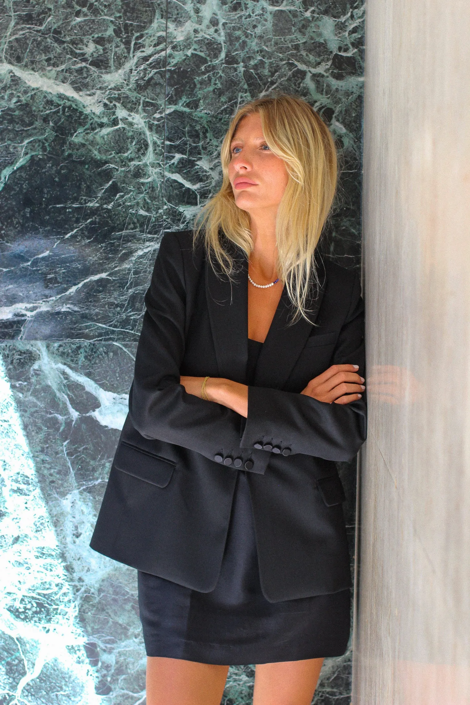 Veste Lauren Grain de Poudre Boutons Satin - Version Imparfaite sold by Facettes Studio product image thumbnail 2