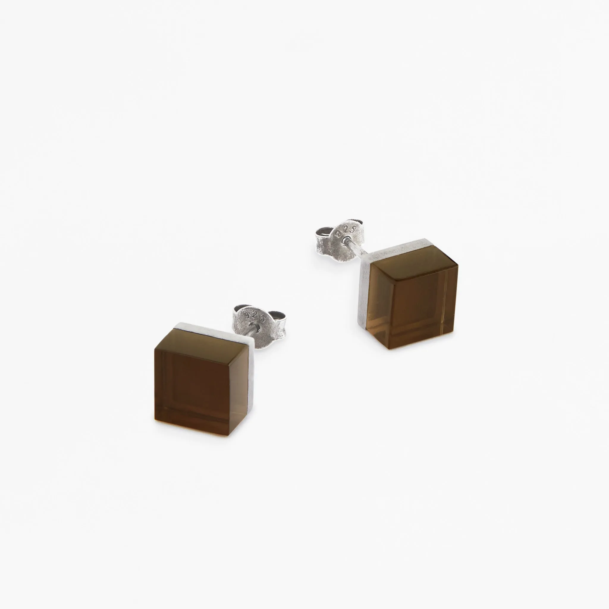 Cubic Smoky Quartz Earrings sold by MING YU WANG