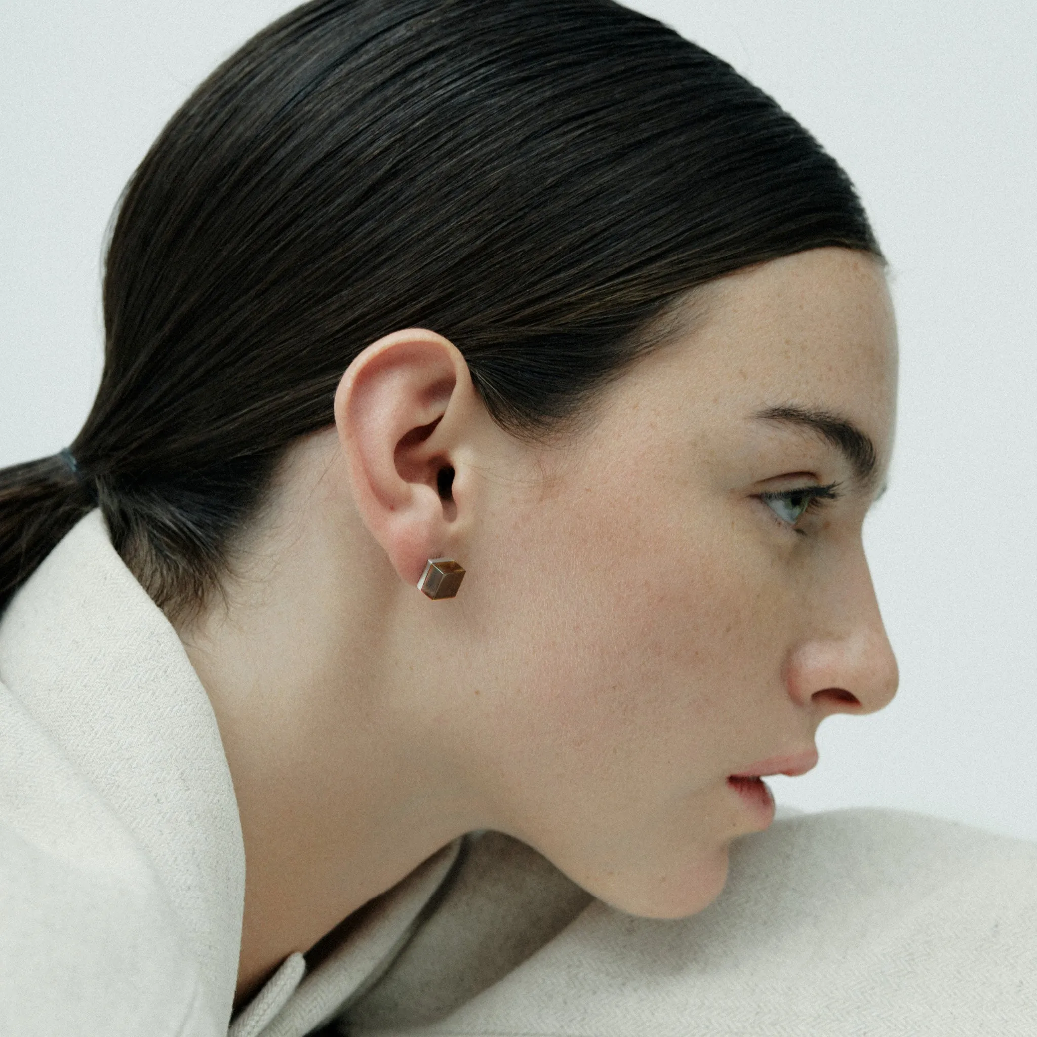 Cubic Smoky Quartz Earrings sold by MING YU WANG product image thumbnail 2