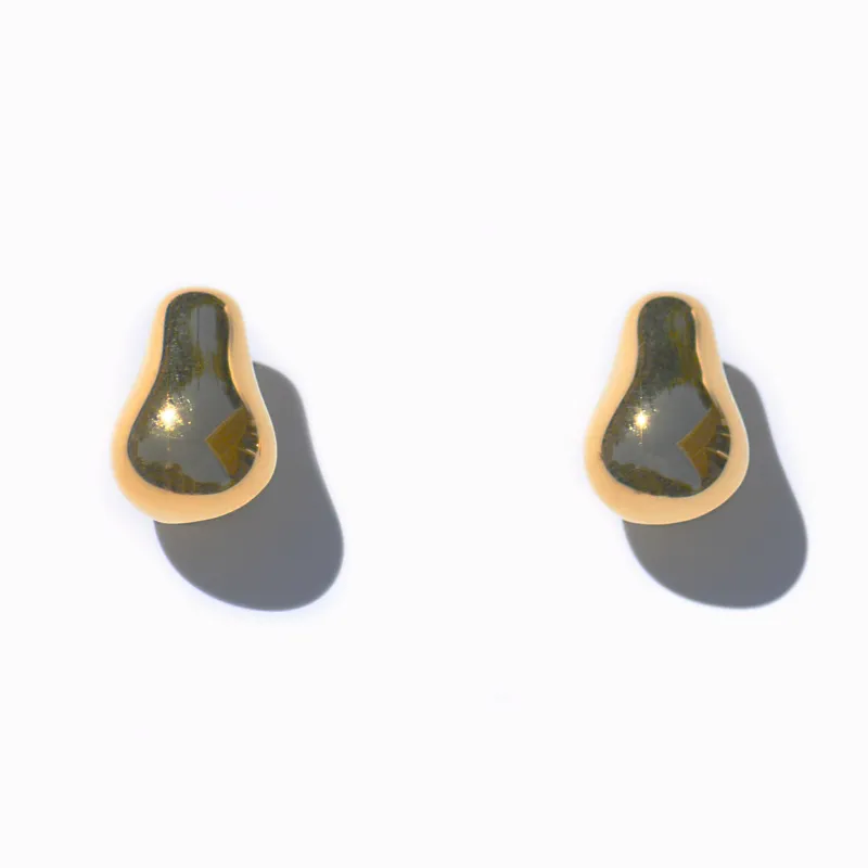 Mini Pear Earrings made by MING YU WANG
