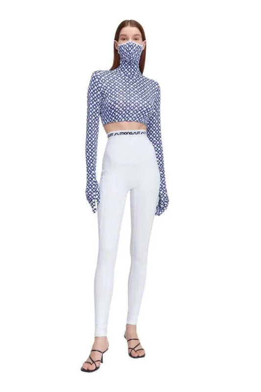 White Full-Length High-Waist Slim Fit Solid Color Summer Everyday Leggings sold by MONOSUIT