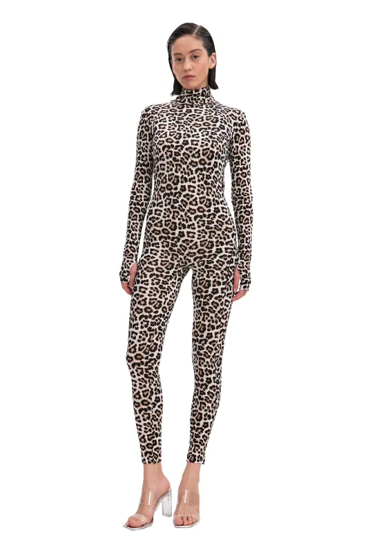 Backless Long Sleeve Turtleneck Bodysuit Cosmic Chic White Leo sold by MONOSUIT