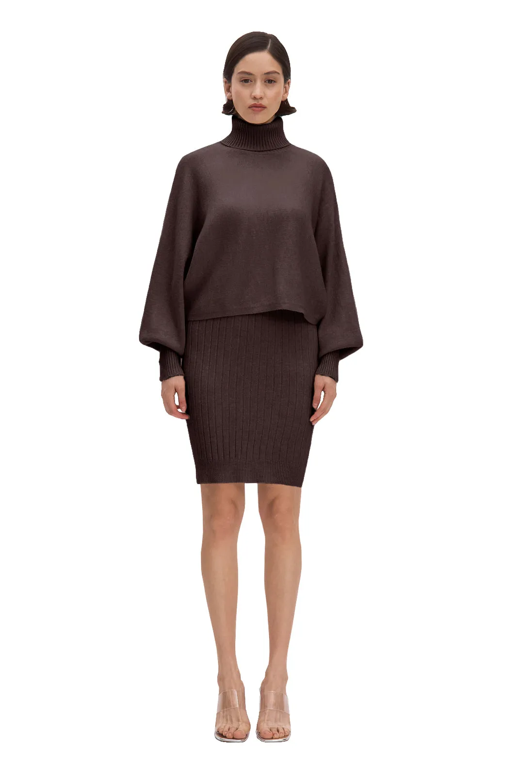 Set Sweater & Dress Stellar Harmony Brown sold by MONOSUIT
