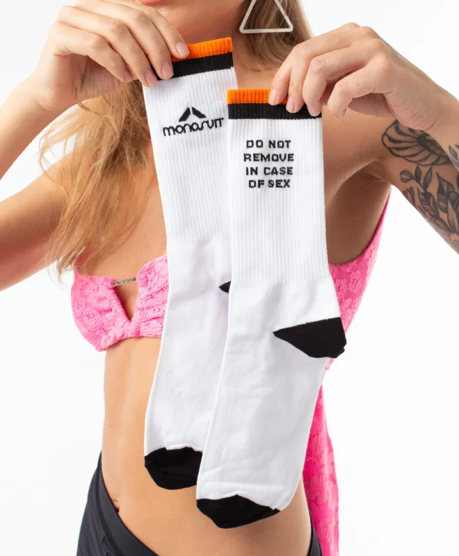 SOCKS Sacks White/Orange made by MONOSUIT