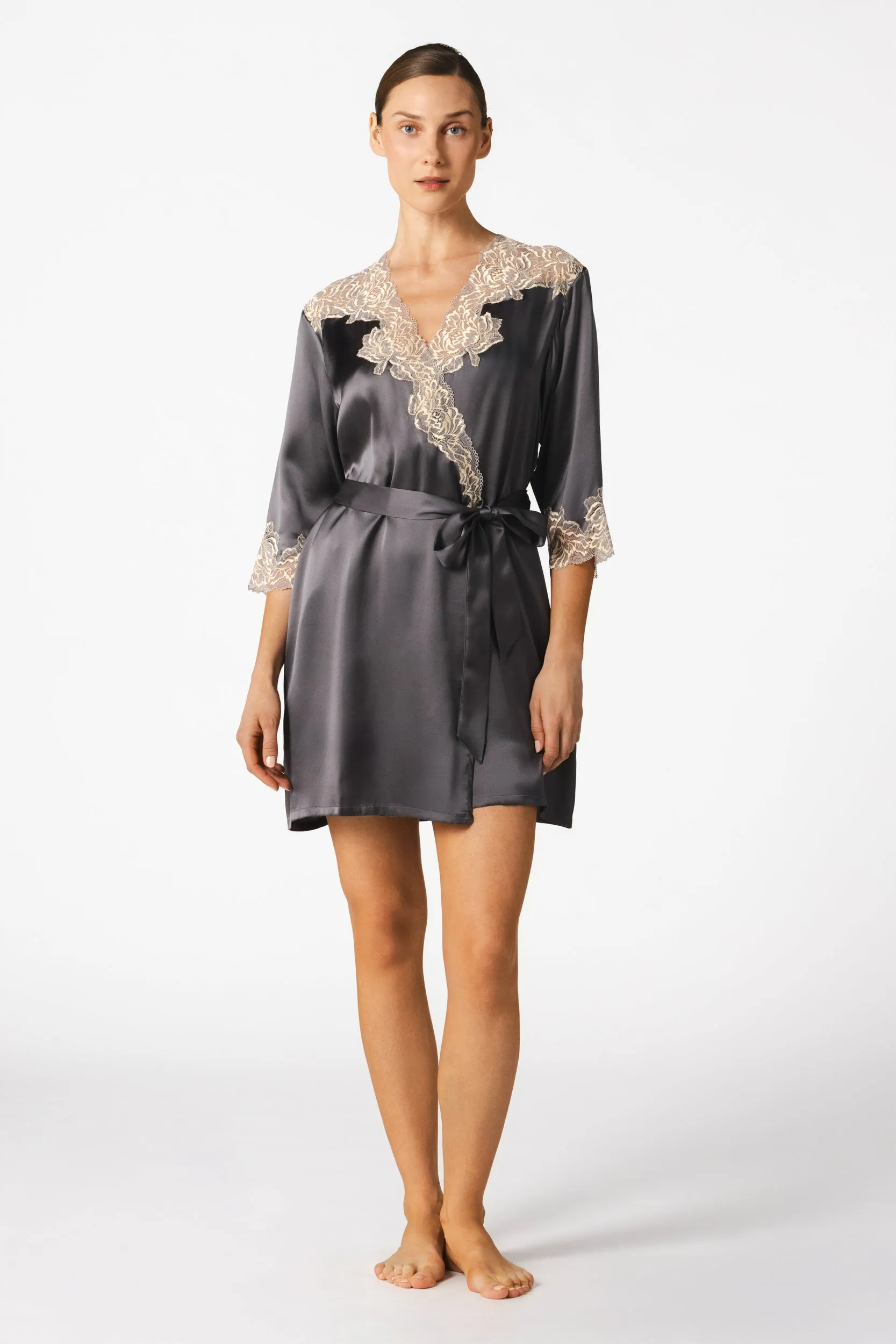 Margaux Sophisticated Sensual Short Robe sold by NK IMODE product image thumbnail 2