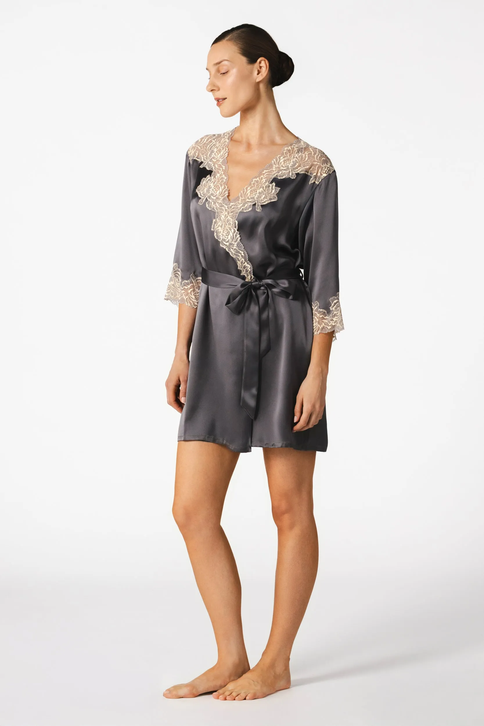 Margaux Sophisticated Sensual Short Robe sold by NK IMODE product image thumbnail 3