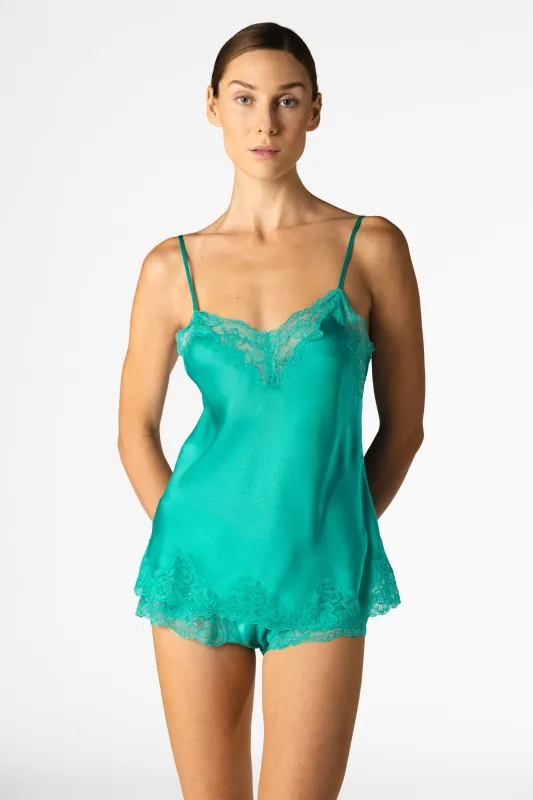 Morgan Lace Spaghetti Silk Camisole made by NK IMODE