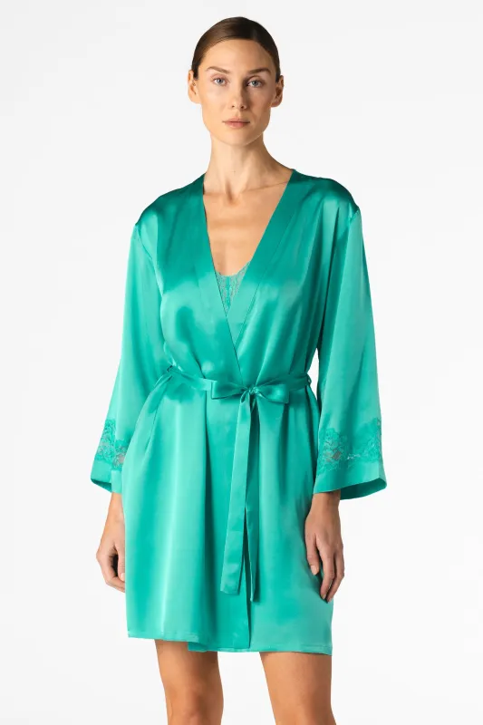 Morgan Iconic Short Silk Robe sold by NK IMODE