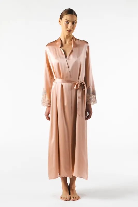 Mireille Twilight Long Silk Robe sold by NK IMODE