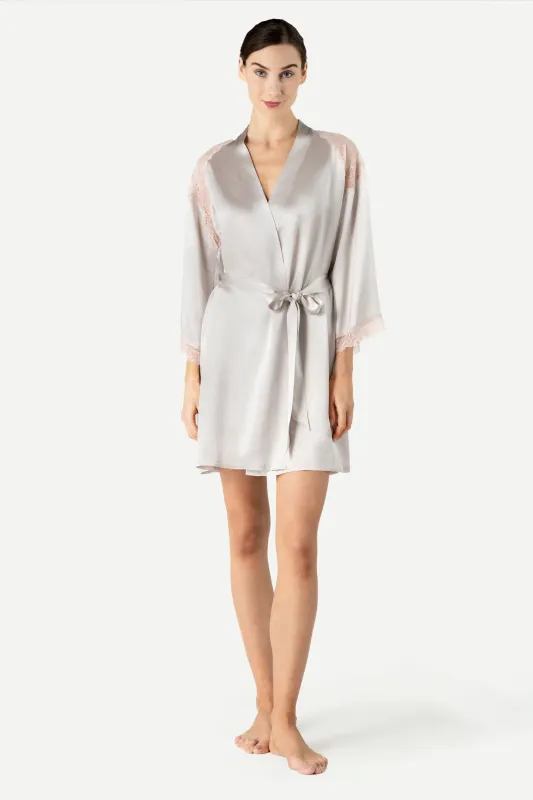 Precious Sunset Short Silk Kimono sold by NK IMODE