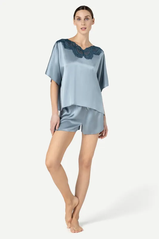 Alice Feminine Lounge Silk T-shirt Set sold by NK IMODE