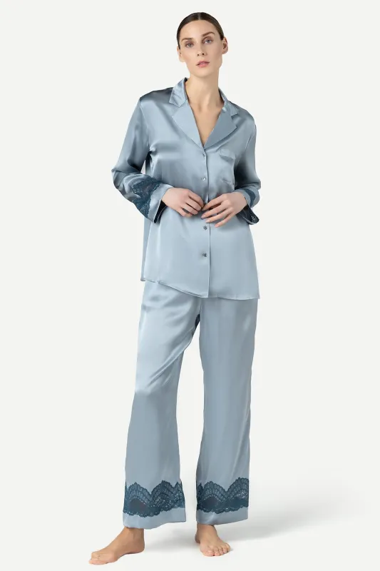 Alice Feminine Lounge Silk PJ Set made by NK IMODE