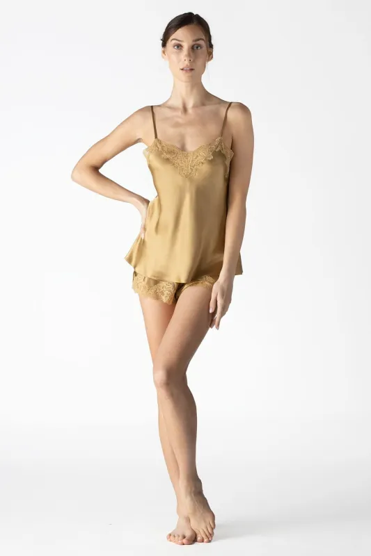 Morgan Lace Spaghetti Silk Camisole without lace hem sold by NK IMODE