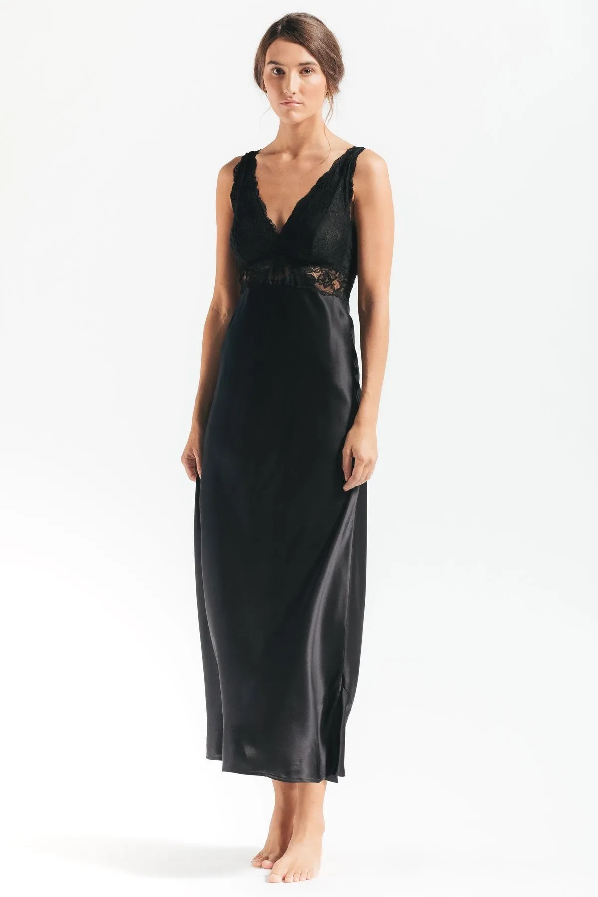 Morgan Iconic Bust-Support Long Silk Gown sold by NK IMODE