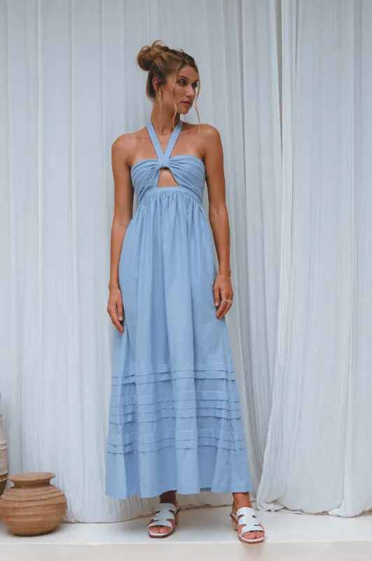 Penelope Halter Linen Maxi Dress sold by Ocelot Market