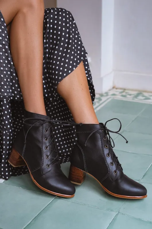 Mon Reve Leather Ankle Booties sold by Ocelot Market