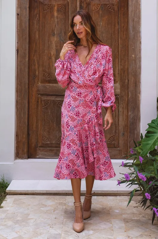 Golden Hour Wrap High Low Dress made by Ocelot Market