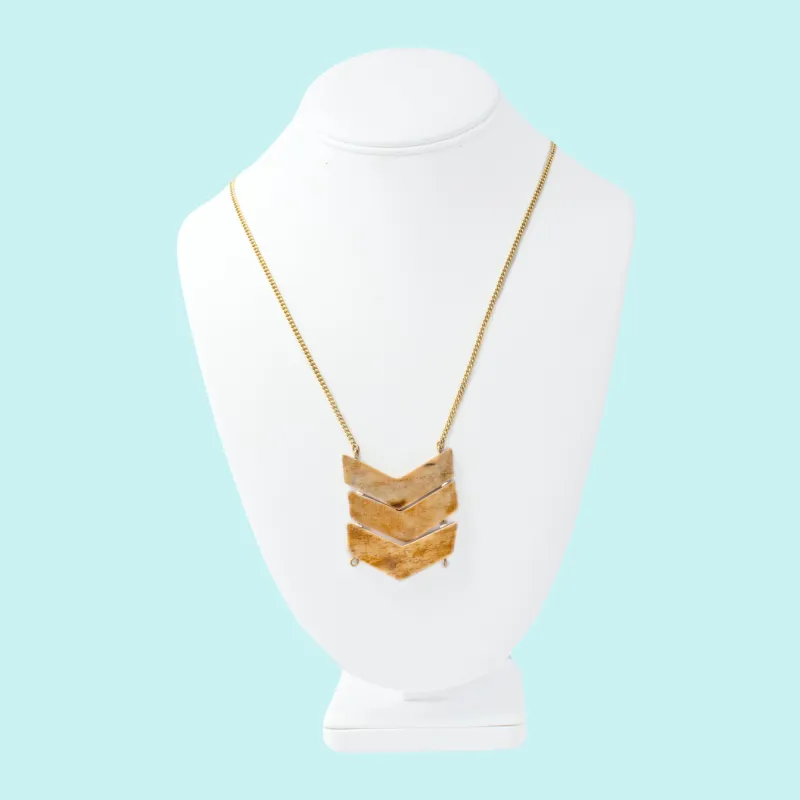 Brown Chevron Necklace sold by Ocelot Market