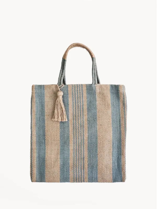 Dora Jute Tote Bag - Pale Green sold by Ocelot Market