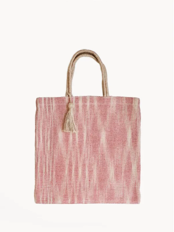 Nadi Jute Tote Bag - Red made by Ocelot Market
