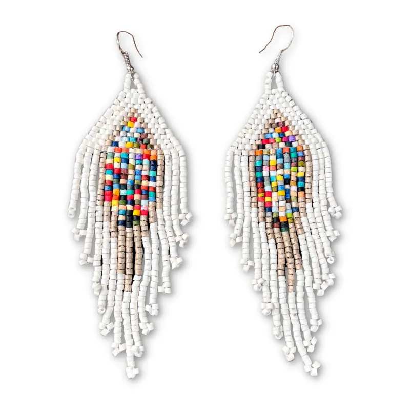 Lightweight Fringe Earrings in Diamond Shaped Design sold by Ocelot Market